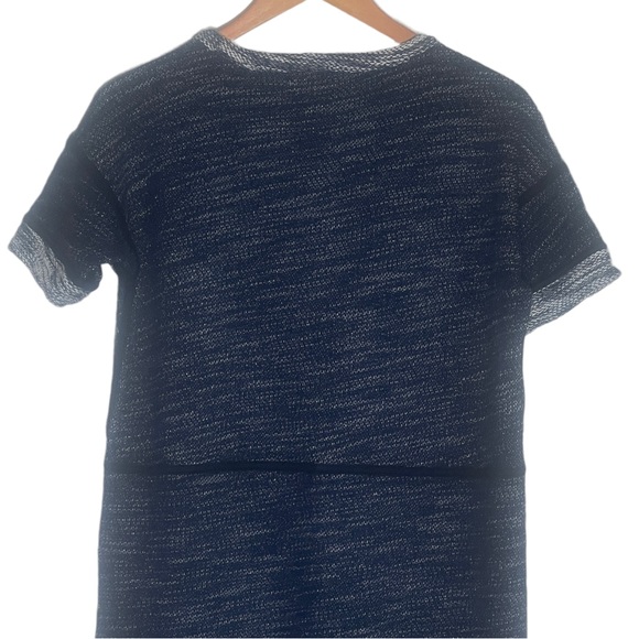 Madewell Marled Blue Short Sleeve Sweater Dress - Picture 6 of 9